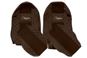 Fundas de asiento a medida ELEGANCE Q para MERCEDES ACTROS MP 3 (01.2007-12.2010) - marrones