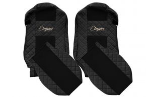 Fundas de asiento a medida ELEGANCE Q para MERCEDES ACTROS MP 4 (01.2011-12.2018) - asientos estándar - negras