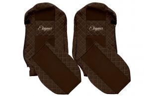 Fundas de asiento a medida ELEGANCE Q para MERCEDES ACTROS MP 4 (01.2011-12.2018) - asientos estándar - marrones