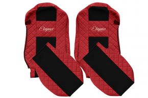 Fundas de asiento a medida ELEGANCE Q para MERCEDES ACTROS MP 4 (01.2011-12.2018) - asientos estándar - rojas