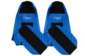 Fundas de asiento a medida ELEGANCE Q para SCANIA G (01.2013-12.2016) - STREAMLINE, reposacabezas integrados - azules
