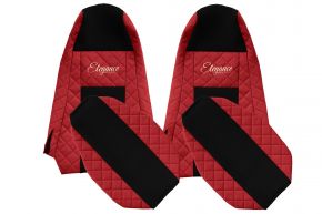Fundas de asiento a medida ELEGANCE Q para SCANIA G (01.2013-12.2016) - STREAMLINE, reposacabezas integrados - rojas