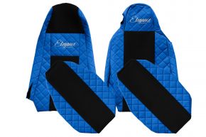 Fundas de asiento a medida ELEGANCE Q para SCANIA P (01.2013-12.2016) - STREAMLINE, asientos diferentes - azules