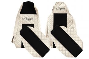 Fundas de asiento a medida ELEGANCE Q para SCANIA P (01.2013-12.2016) - STREAMLINE, asientos diferentes - beige claro