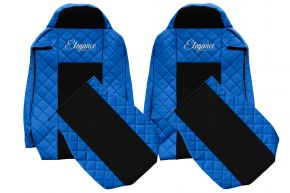 Fundas de asiento a medida ELEGANCE Q para IVECO STRALIS HI-WAY (01.2013-12.2016) - azules