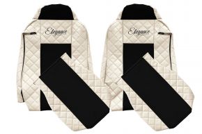 Fundas de asiento a medida ELEGANCE Q para IVECO STRALIS XP (01.2016-12.2019) - beige claro