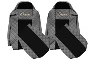 Fundas de asiento a medida ELEGANCE Q para IVECO STRALIS HI-WAY (01.2013-12.2016) - grises
