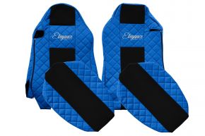 Fundas de asiento a medida ELEGANCE Q para MAN TGX (01.2007-03.2020) - asientos ISRI, asientos diferentes - azules