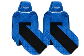 Fundas de asiento a medida ELEGANCE Q para RENAULT T (01.2014-04.2021) - reposacabezas ajustables - azules