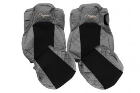 Fundas de asiento a medida ELEGANCE Q para MERCEDES ACTROS MP 4 (01.2011-12.2018) - asiento abatible del acompañante - grises