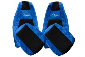 Fundas de asiento a medida ELEGANCE Q para SCANIA S NEXTGEN (desde 01.2017) - asientos estándar - azules