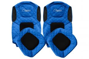 Fundas de asiento a medida ELEGANCE Q para FORD F-MAX (desde 10.2018) - azules