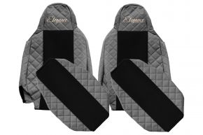 Fundas de asiento a medida ELEGANCE Q para SCANIA G NEXTGEN (desde 01.2017) - reposacabezas estrechos - grises