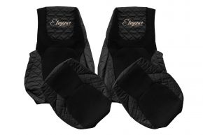 Fundas de asiento a medida ELEGANCE Q para DAF XG+ (desde 10.2021) - asientos idénticos - negras
