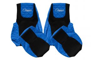 Fundas de asiento a medida ELEGANCE Q para DAF XG+ (desde 10.2021) - asientos idénticos - azules