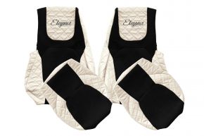 Fundas de asiento a medida ELEGANCE Q para DAF XG+ (desde 10.2021) - asientos idénticos - beige claro