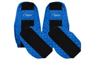 Fundas de asiento a medida ELEGANCE Q para VOLVO FH 5 (desde 01.2020) - azules