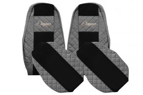 Fundas de asiento a medida ELEGANCE Q para VOLVO FH 5 (desde 01.2020) - grises