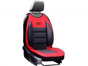 Funda asiento coche ergonómica GT Ergonomic con soporte lumbar, roja, 1 ud.