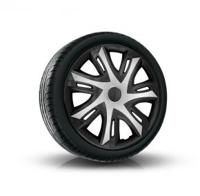 Tapacubos para MERCEDES 14", N-POWER BICOLOR negro plata  4pzs