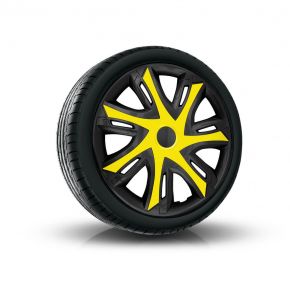 Tapacubos para SKODA 14" N-POWER amarillo-negro 4 pzs