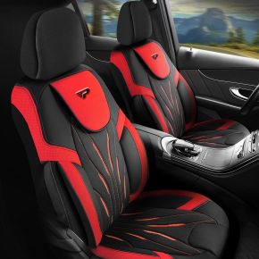 Fundas de asiento PARS rojo-negro