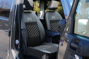 Fundas de asiento a medida Motive (tejido + polipiel) CITROEN JUMPY II 1+1 (2007-2016)