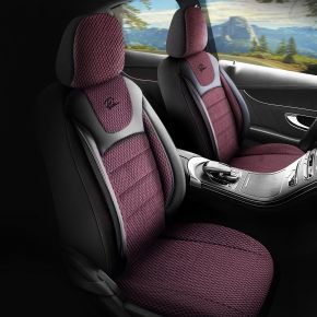 Fundas de asiento PRESTIGE burdeos-negro