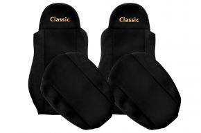 Fundas de asiento a medida CLASSIC para DAF CF (01.2006-12.2013) - negras