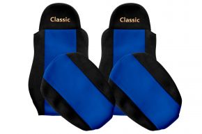 Fundas de asiento a medida CLASSIC para DAF CF (01.2006-12.2013) - azules
