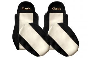 Fundas de asiento a medida CLASSIC para DAF CF (01.2006-12.2013) - beige claro
