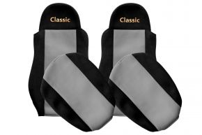 Fundas de asiento a medida CLASSIC para DAF CF (01.2006-12.2013) - grises
