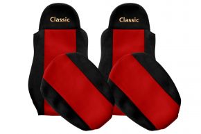 Fundas de asiento a medida CLASSIC para DAF CF (01.2006-12.2013) - rojas