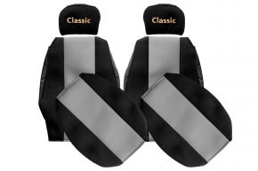 Fundas de asiento a medida CLASSIC para IVECO EUROSTAR (01.1992-12.2002) - grises