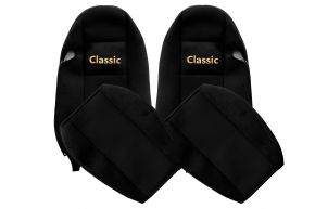 Fundas de asiento a medida CLASSIC para IVECO STRALIS (01.2002-12.2012) - negras