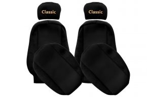 Fundas de asiento a medida CLASSIC para VOLVO FH 1 (01.1993-12.2001) - reposacabezas regulables - negras