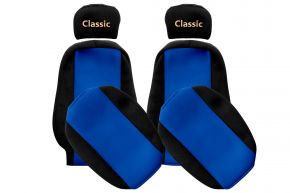 Fundas de asiento a medida CLASSIC para VOLVO FM (01.1998-12.2001) - reposacabezas regulables - azules