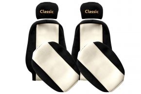 Fundas de asiento a medida CLASSIC para VOLVO FM (01.1998-12.2001) - reposacabezas regulables - beige claro