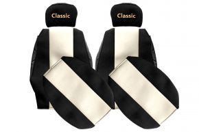 Fundas de asiento a medida CLASSIC para SCANIA 4 (01.1995-12.2004) - reposacabezas regulables - beige claro