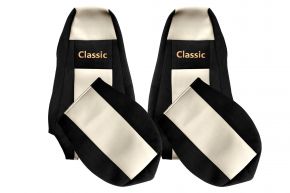 Fundas de asiento a medida CLASSIC para SCANIA G (01.2005-12.2016) - reposacabezas integrados - beige claro