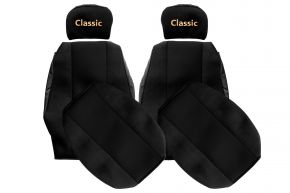 Fundas de asiento a medida CLASSIC para RENAULT PREMIUM I (01.1997-12.2004) - reposacabezas regulables - negras
