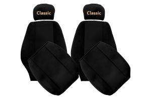 Fundas de asiento a medida CLASSIC para MERCEDES ATEGO (01.1996-12.2003) - reposacabezas regulables - negras