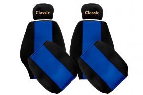 Fundas de asiento a medida CLASSIC para MERCEDES ATEGO (01.1996-12.2003) - reposacabezas regulables - azules