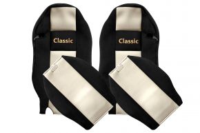 Fundas de asiento a medida CLASSIC para MERCEDES ACTROS MP 3 (01.2007-12.2010) - reposacabezas integrados - beige claro