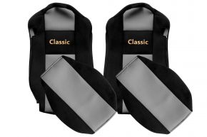 Fundas de asiento a medida CLASSIC para MERCEDES ACTROS MP 4 (01.2011-12.2018) - asientos estándar - grises