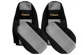 Fundas de asiento a medida CLASSIC para VOLVO FH 4 (01.2013-12.2019) - grises