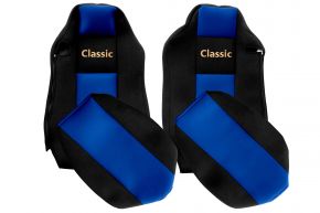 Fundas de asiento a medida CLASSIC para MAN TGX (01.2007-03.2020) - asiento conductor ISRI - azules