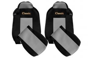 Fundas de asiento a medida CLASSIC para IVECO STRALIS XP (01.2016-12.2019) - grises