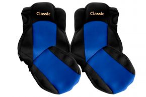 Fundas de asiento a medida CLASSIC para MERCEDES ACTROS MP 5 (desde 01.2019) - asientos confort - azules