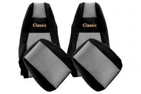 Fundas de asiento a medida CLASSIC para SCANIA R NEXTGEN (desde 01.2017) - asientos estándar - grises
